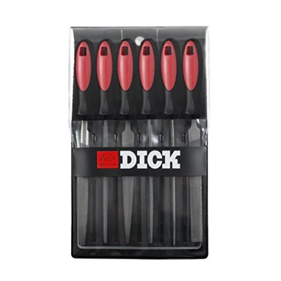 Image of Dick 1187102 2K Grip Key File, Grey/Black/Red, Set of 6 Piece