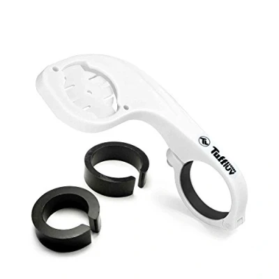 Image of TUFF LUV Lollipop Handlebar Mount Adapter Compatible With Garmin Edge GPS Bike Computer White