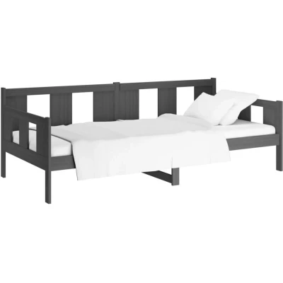 Image of vidaXL Day Bed without Mattress Grey Solid Wood Pine 80x200 cm