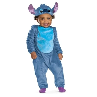 Image of Disney 165819W EU V2 Deluxe Toddler Fancy Dress Costume, Unisex Children, Stitch Classic, 12 18 Months
