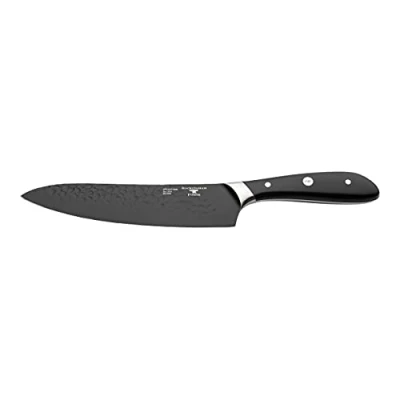 Image of Rockingham Forge Ashwood Series 8&quot; Chef&#039;s Knife Kitchen with Ice Hardened Vanadium Steel Blades, Black, RF 1848N