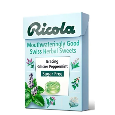 Image of Ricola Box Sugar Free Glacier Peppermint, 45 g, Pack of 10