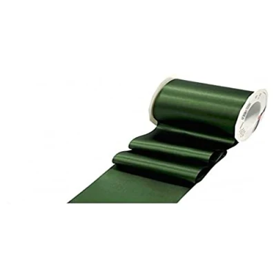Image of Präsent Adria Satin Ribbon Dark Green 112 mm Width, 25 m Length