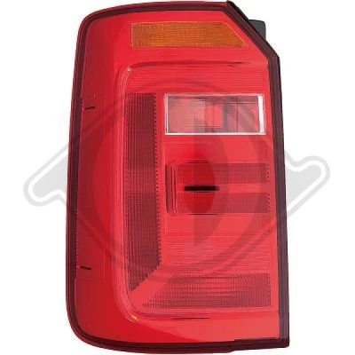 Image of 2K1945095e, 2K1945095J, 2K1945095N Rear light DIEDERICHS 2297691 Left red without bulb holder VOLKSWAGEN: CADDY 4 Kasten, Kombi