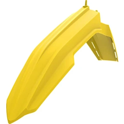 Image of Polisport Suzuki Front Fender RM 125 250 2001 2008 RMZ 2007 2009 450 2005 07 Restyle, Oem Yellow Motocross4u