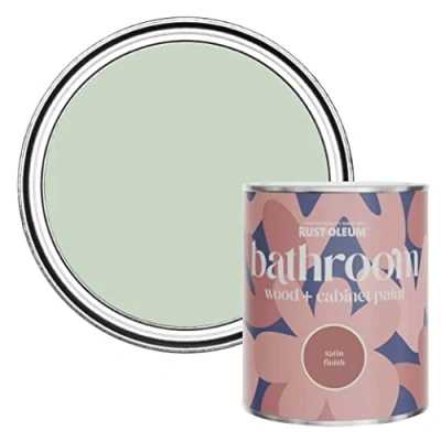 Image of Rust Oleum Green Moisture Resistant Bathroom Wood and Cabinet Paint in Satin Finish Laurel 750ml
