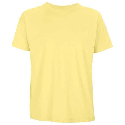 Image of SOLS Mens Boxy Organic Oversized T Shirt (Light Yellow) Size X Large