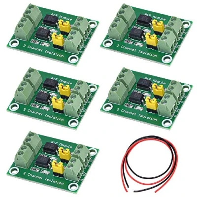 Image of Youmile 5PCS PC817 2 Channel Optocoupler Isolation Board Voltage Converter 3.6 30V Driver Photoelectric Isolated Module with 24AWG Wire