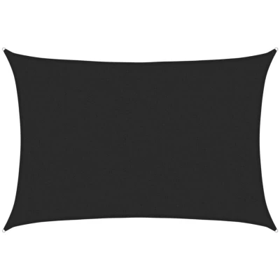 Image of vidaXL Sunshade Sail 160 g/m² Black 4x5 m HDPE