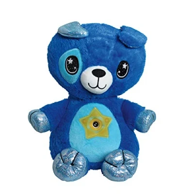 Image of JML Star Belly Plush, cuddly bedtime night light toys with projecting displays Blue Puppy