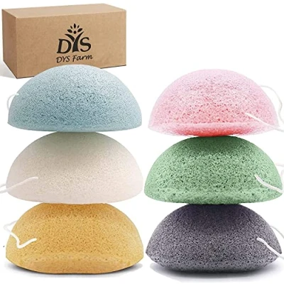 Image of Natural Konjac Sponge Set Facial deep Cleansing and Exfoliation for Skin Care Exfoliating Organic Washing Puff