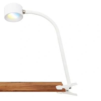 Image of Briloner LED clip on light Tari, white, CCT, touch dimmer, USB