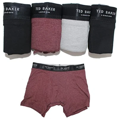 Image of Ted Baker Mens boxer briefs 4 pack cotton stretch luxury comfortable Underwear For Him Multipack UK SIze L Red