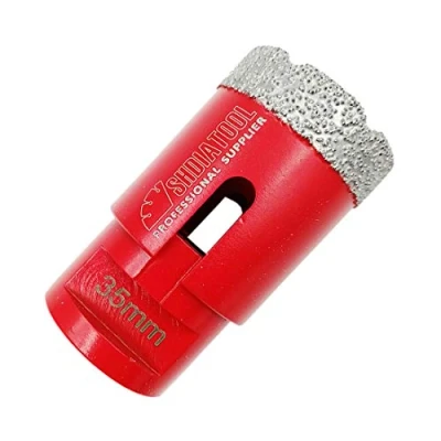 Image of SHDIATOOL Dry Diamond Drill Core Bit Diameter 35mm Vacuum Brazed Drilling Porcelain Tile Granite Marble