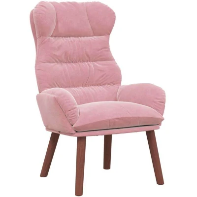 Image of Relaxing Chair Pink Velvet Vidaxl