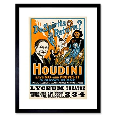 Image of Wee Blue Coo Theatre Spirits Houdini New Picture Framed Wall Art Print