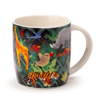 Image of Puckator Animal Kingdom Porcelain Tea Coffee Mug Funny Home Accessories Cute Gifts for Girlfriend Large Mugs Men Women Hot Drinks Cups Presents Secret Santa Gift Cup Set