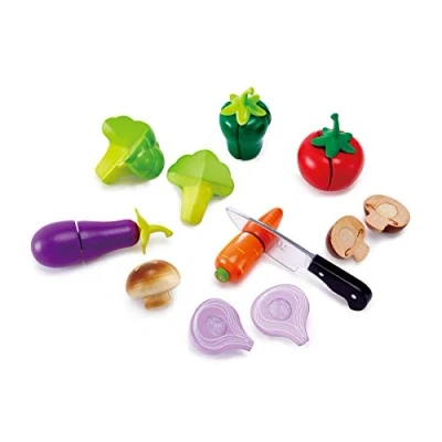 Image of Hape Garden Vegetables, Wooden Cooking Accessories For Kids, Pretend Play Food Toddlers 3+