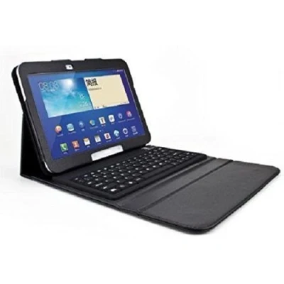 Image of L&amp;C® Bluetooth Keyboard Case For Samsung Galaxy 10.1 Inch Tab 4 Tablet Flip Stand T530 (Black)