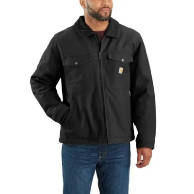 Image of Carhartt 106432 Montana Rugged Flex Relaxed Fit Duck Insulated Jacket BLACK L