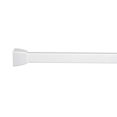 Image of Croydex Professional Profile 800 Straight Shower Rail with Hooks and Gliders, 183 cm, White