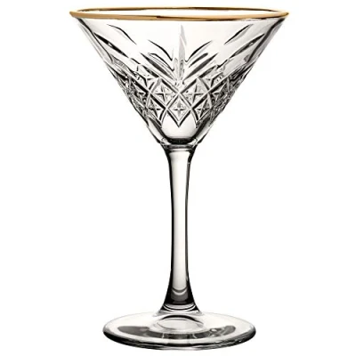 Image of Utopia Timeless Vintage Martini Glasses Gold Rim 8oz / 230ml Case of 12 Cocktail