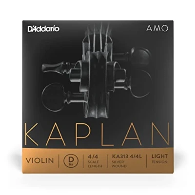 Image of D&#039;Addario Kaplan Amo Violin String Single D KA313 4/4L Strings 4/4 Scale, Light Tension