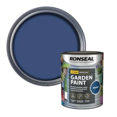 Image of Ronseal RSLGPBLUB750 GPBLUB750 Garden Paint Bluebell 750ml, 750 ml