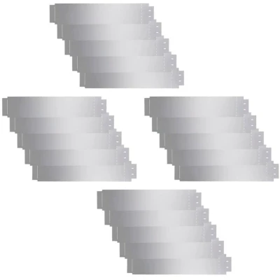 Image of vidaXL Lawn Fence 20 pcs Galvanised Steel 100x20 cm