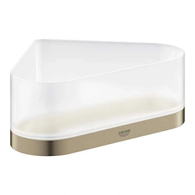 Image of GROHE Selection Corner Shower Tray with Holder Brushed Nickel 41038EN0