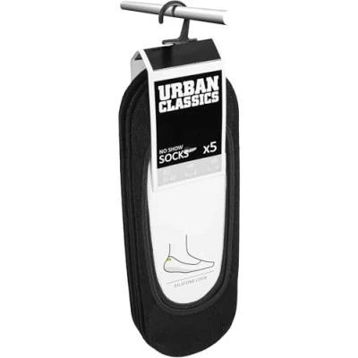 Image of Urban Classics Invisible Socks 5 PACK Trainer socks, Men&#039;s, Size: 9 11.5, Black
