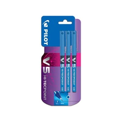 Image of Pilot V5 Liquid Ink Rollerball 0.5 mm Tip Blue, Pack of 3