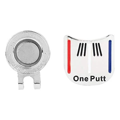 Image of Golf Ball Marker, Hat Clip Marker Cap One Putt Durable Metal Mini Magnetic Golfer Visor Accessory