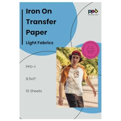 Image of PPD Inkjet Premium T Shirt Transfer Paper A4 for Light and White Fabric X 10 Sheets 1