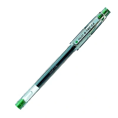 Image of Pilot G Tec C4 Gel Microtip Rollerball Pen 0.4 mm Tip Green Ink (Box of 12)
