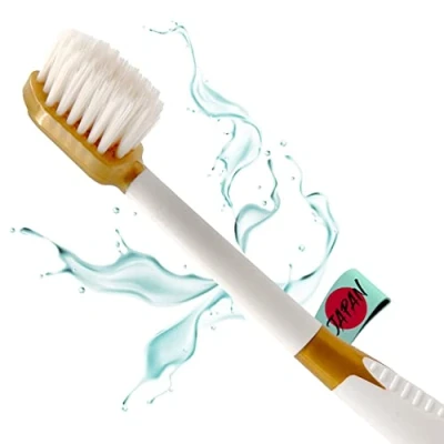 Image of Crystal Miswak Japanese Ionic Luxury Toothbrush. Natural Ceramic Fibres with Powder from Siwak Stick. for Cleaning Teeth Without Toothpaste.