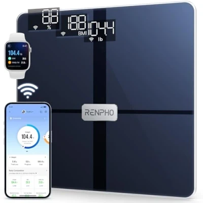 Image of RENPHO Wi Fi Body Composition Scales for Weight, Bluetooth Bathroom Scale with Baby Mode, Digital Weighing Smart Fat Monitor App Fitness, Elis Aspire