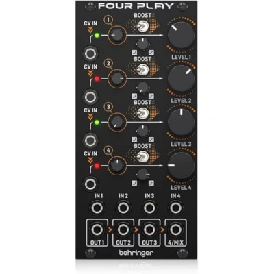 Image of Behringer FOUR PLAY Quad Voltage Controlled Amplifiers and Mixer Module for Eurorack