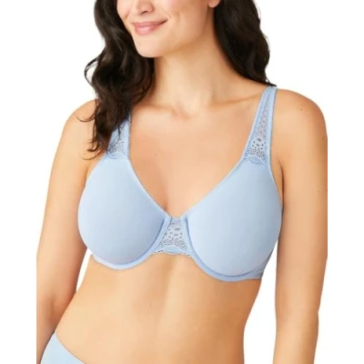 Image of Wacoal Women&#039;s Soft Embrace Underwire Bra Full Coverage, Chambray Blue, 40C