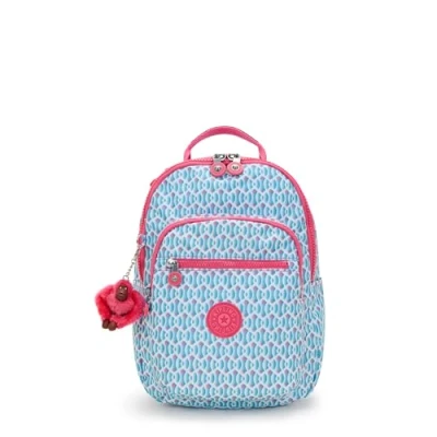 Image of Kipling SEOUL S Small Backpack, Dreamy Geo C (Blue)
