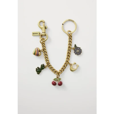 Image of Coach Motif Chain Gold Plated Bag Charm