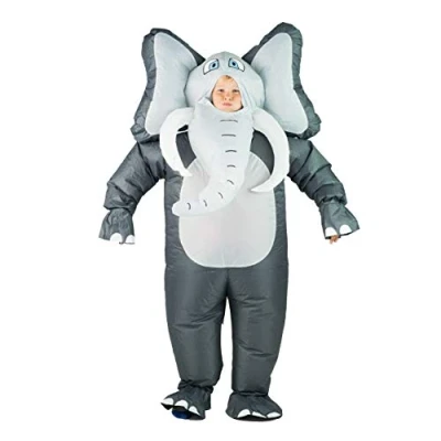 Image of Bodysocks Inflatable Deluxe Full Body Elephant Costume for Kids