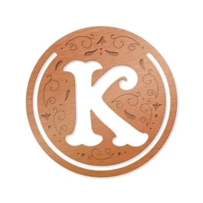 Image of Literary Letters Metal Bookmark Letter K