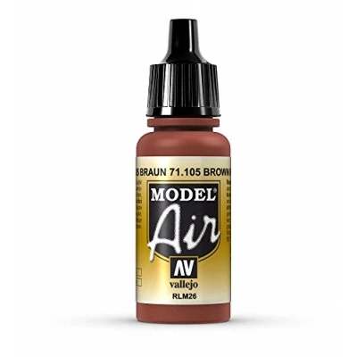 Image of Vallejo Model Air 17 ml Acrylic Paint Brown Rlm 26