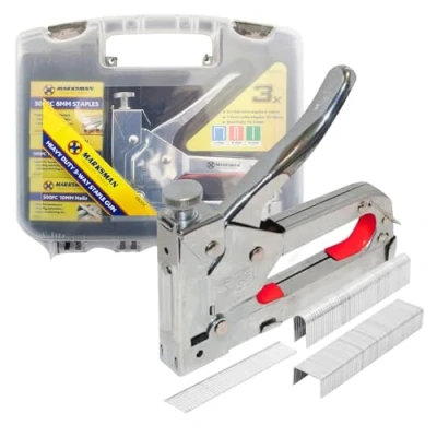 Image of New Heavy Duty 3 Way Staple Nail Gun Stapler Upholstery Wood with 1500 Staples for Upholstery, Fixing Material, Decoration, Carpentry, Woodwork, Furniture