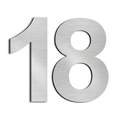 Image of nanlyiau 3in Mailbox Numbers House number Door Stainless Steel Adhesive Made of solid 304 silvery 3in/7.5cm(18)