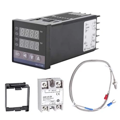 Image of REX C100 PID Temperature Controller, 0 1300 Alarm Digital LED Controller Kits AC110V 240V