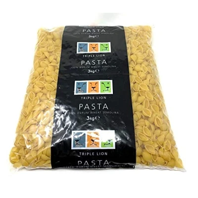 Image of Triple Lion Professional Chef&#039;s Conchiglie Shells Durum Wheat Semolina Pasta 3kg