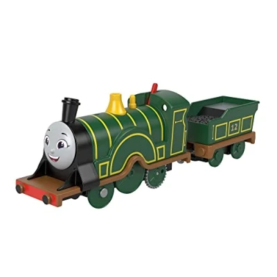 Image of Thomas &amp; Friends Motorized Toy Train Emily Battery Powered Engine with Tender for Preschool Pretend Play Ages 3+ Years, HHN41