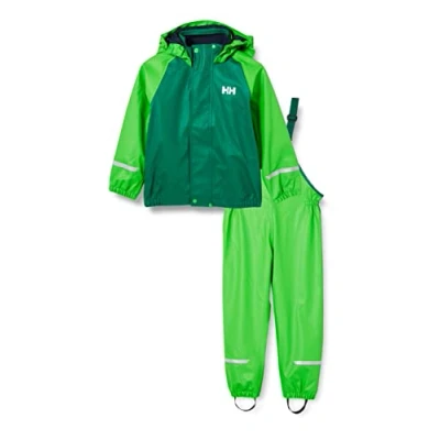 Image of Helly Hansen Boy&#039;s K Bergen Fleece Pu Rainset 2.0 Pants, Clover, 2 Years UK